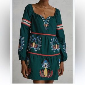 Anthropologie Let Me Be embroidered dress